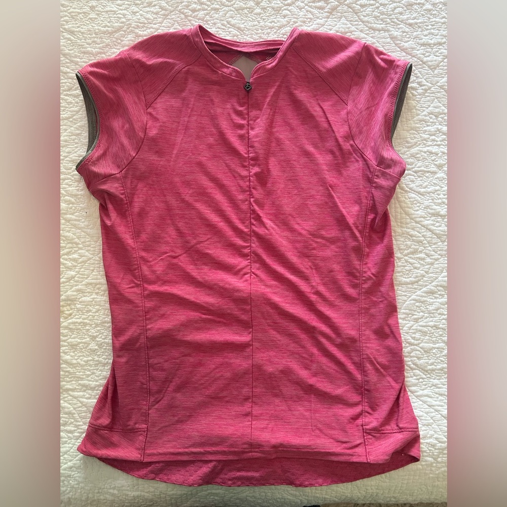 Heathered Pink Cap Sleeve Bontrager Biking Cycling Jersey Shirt, L